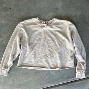AMO beige cropped sweatshirt